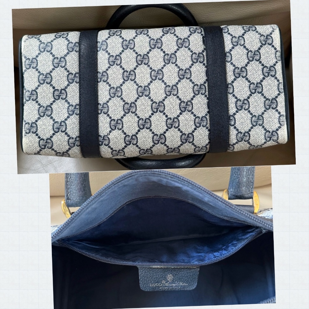 Authentic Vintage Gucci Boston Monogram Ophidia Red/Blue - Picture 8 of 14